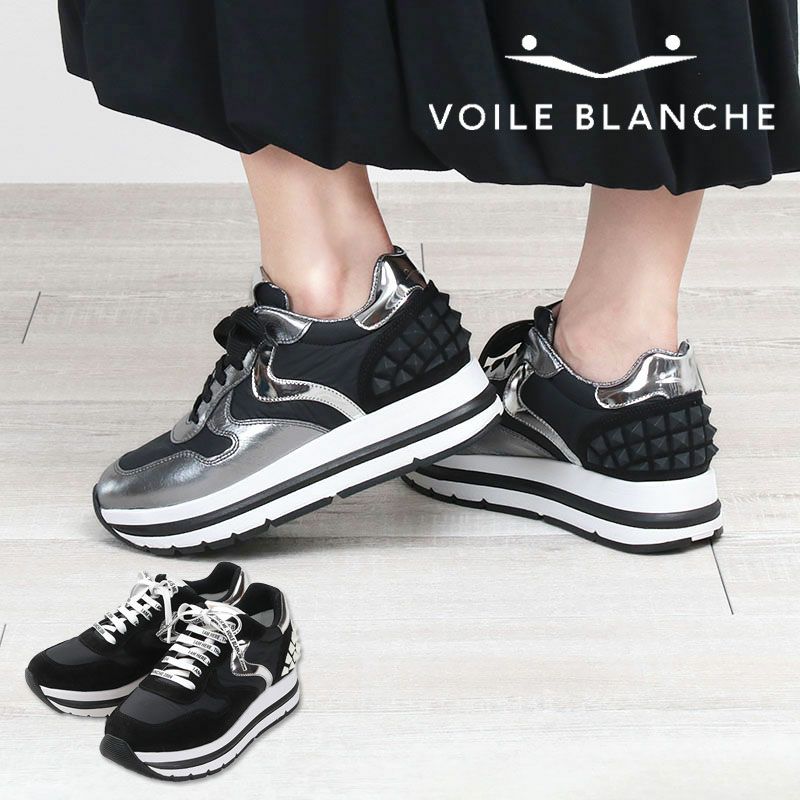 VOILE BLANCHE ボイルブランシェ スニーカー レディース 厚底 MARAN S ブラックｘシルバー | jolisac