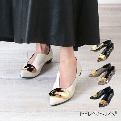 ✨未使用品✨MANA マナ フラットパンプス　ツバメ　白　黒　スクエア　24cm 楽天市場】mana（靴）の通販