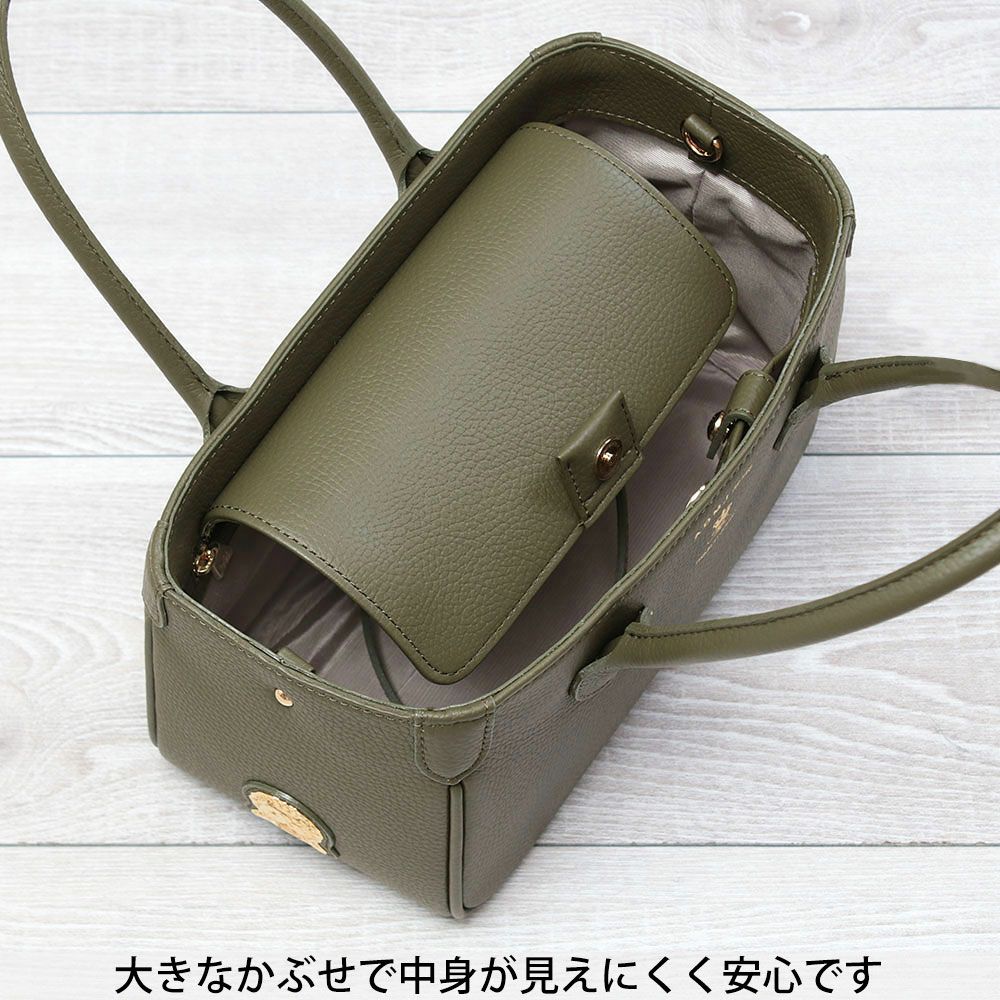 ADMJ バッグ シュリンク ストラップ付き ミニトート 牛革 エーディー