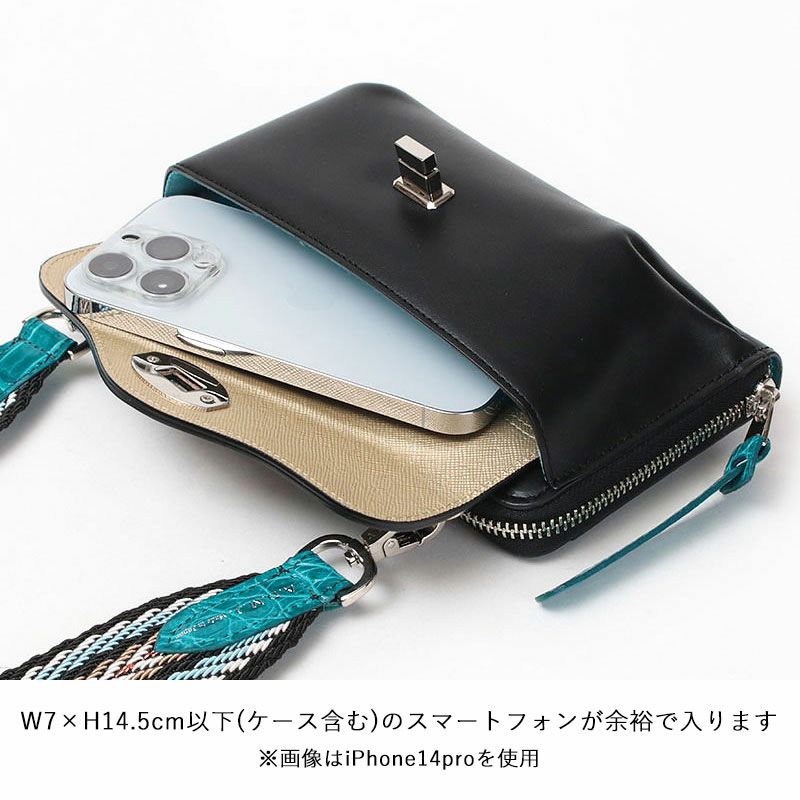 ADMJ 財布 ヴィッテリアルマ 前ポケ ストラップ付ウォレット 24AW06006