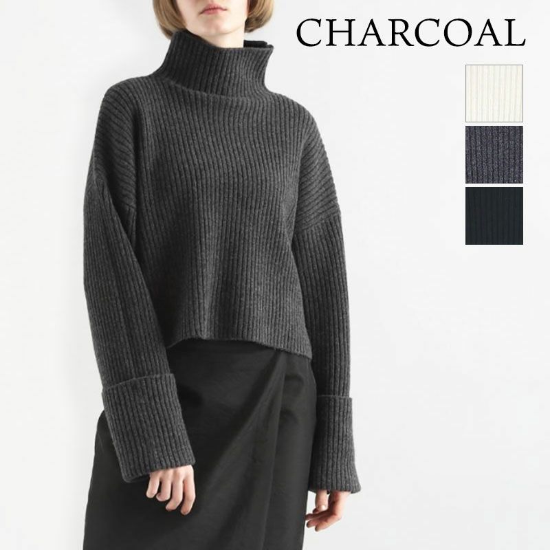 SACRA サクラ BOILED LAMBWOOL RIB TOP ラムウール リブニットプル