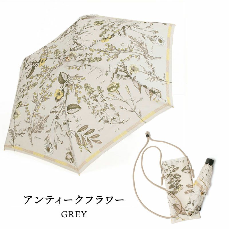 アンティークフラワーグレー
