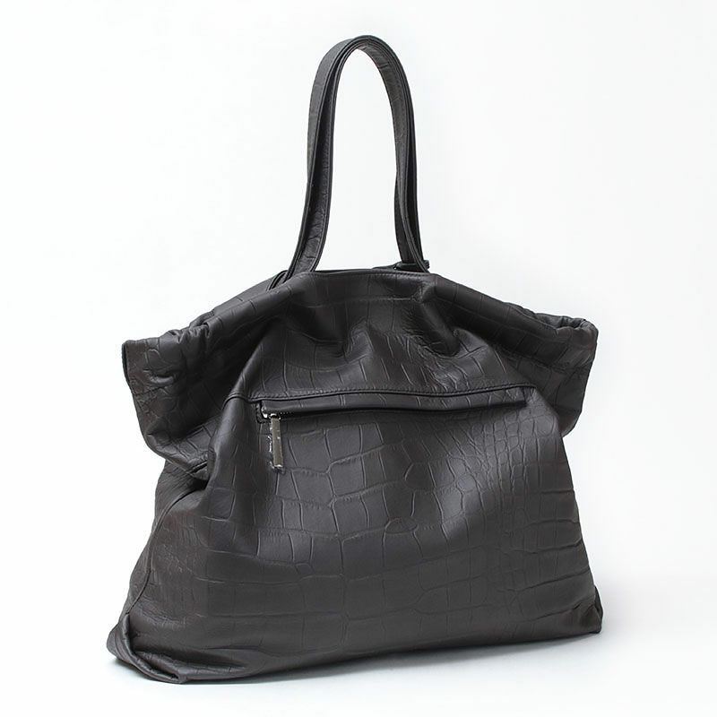 【新品】 M.U.L クロコダイル ベントトートM グレージュ M.U.L. エムユーエル ベントトート M MUL-087 | jolisac
