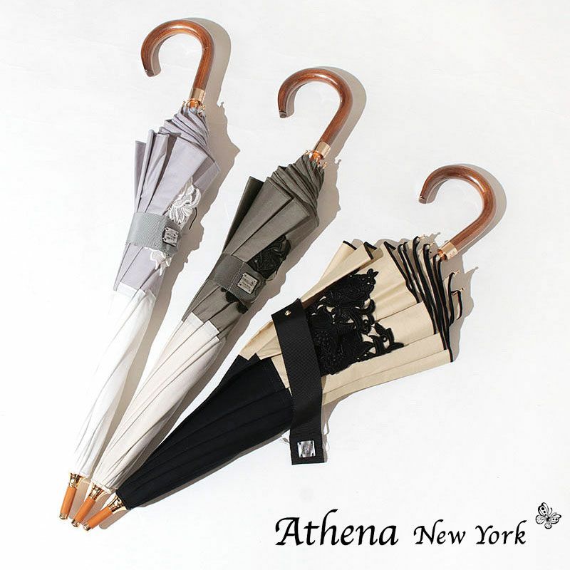 アシーナニューヨーク / Amelia Lace フラワーレース付き 日傘 athena new yorkの日傘｜送料無料|BLACK/BEIGE | DANJO 公式