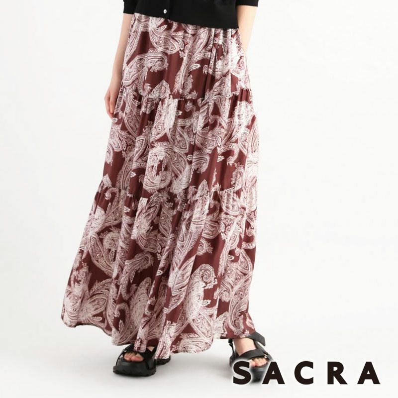SACRA BLURRED ペイズリー スカート サクラ SACRA(サクラ)のペイズリーティアードスカート通販 | 集英社