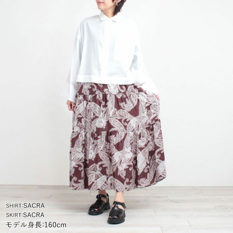 SACRA BLURRED ペイズリー スカート サクラ SACRA(サクラ)のペイズリーティアードスカート通販 | 集英社