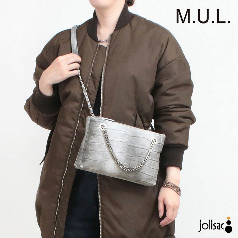 新品☆M.U.L.☆レイヤーチェーンショルダー☆キルティング型押し