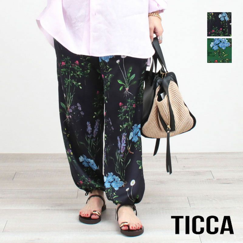 TICCA ティッカ フラワープリントパンツ TBES-422 | jolisac TICCA ティッカ フラワープリントパンツ TBES-422 | jolisac