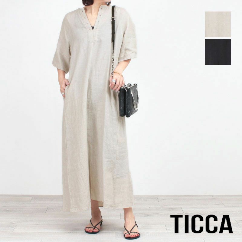 TICCA ティッカ リネンワンピース TBES-408 | jolisac