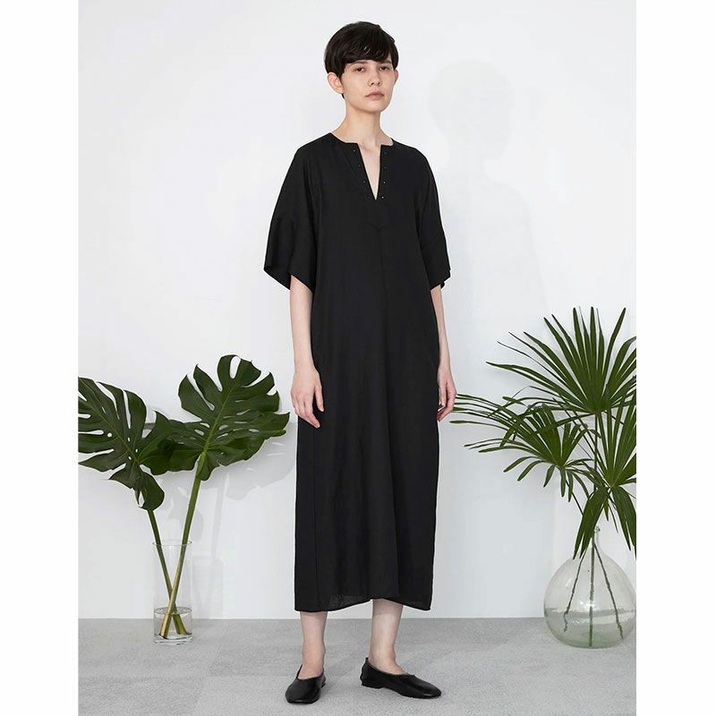美品　TICCA ティッカ リネン100%半袖 ロングワンピース　黒フリーサイズ 楽天市場】【10％OFFクーポン】【正規販売店】 TICCA ティッカ