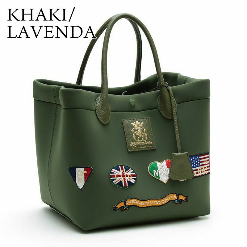 カーキ/ラベンダー