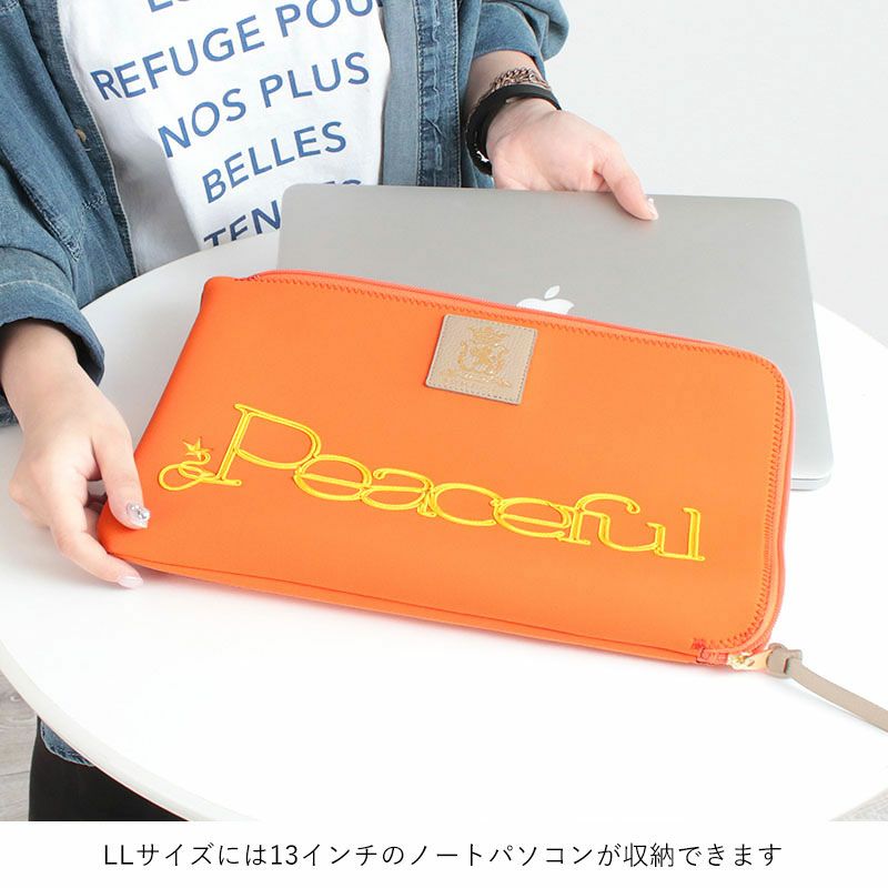 ADMJ マジックライト コード刺繍 PEACEFULポーチセット 26AW01035
