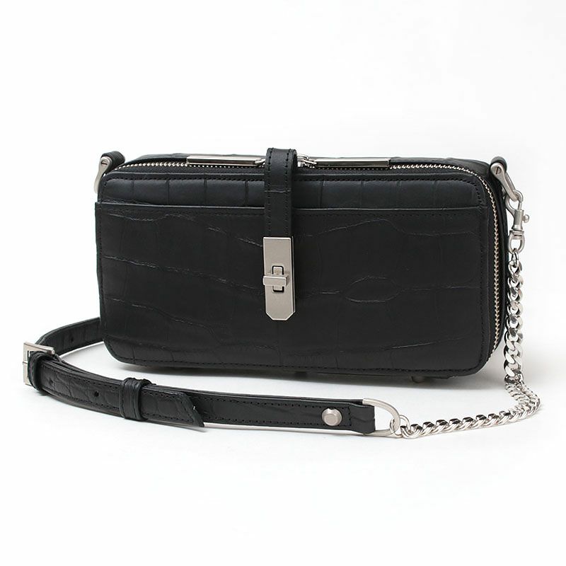 クロコダイル型押しブラック