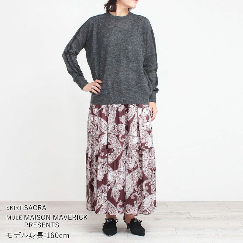 サクラ SACRA 定価2,8万 上質柔らかウール100%ハイネックプルオーバー SACRA（サクラ） モヘアニット EXTRA FINE 125532081 正規品 軽い