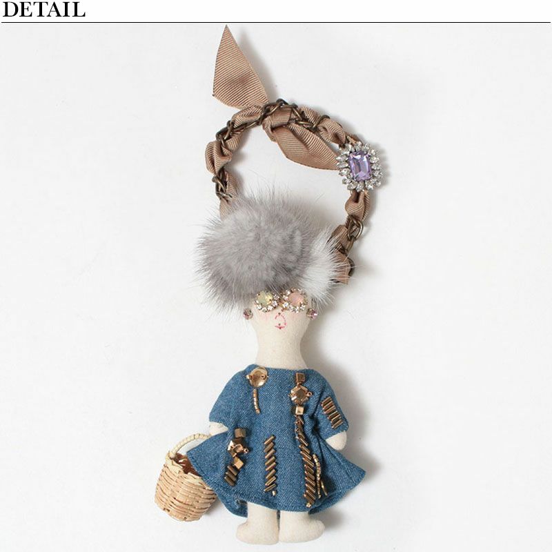美品　Demodee　デモデ　ドールバッグチャーム　紐なし 美品 Demodee デモデ ドールバッグチャーム 紐なし 女子にデモデ