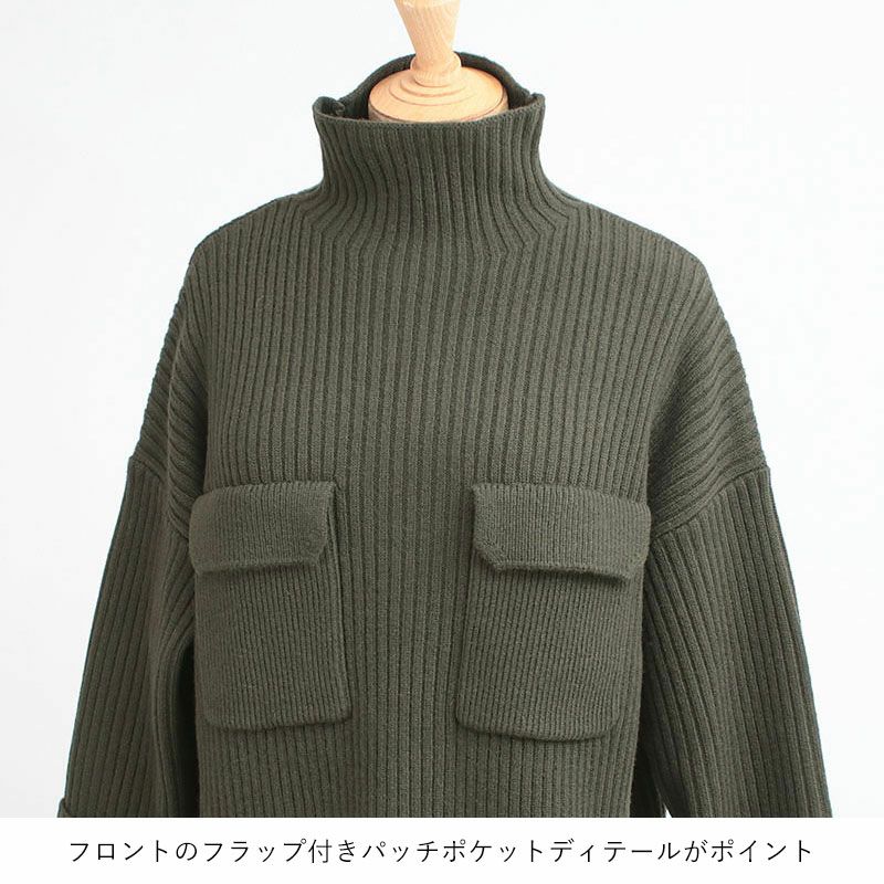SACRA サクラ ニットワンピース EX.FINE LAMBWOOL RIB 125630041 | jolisac