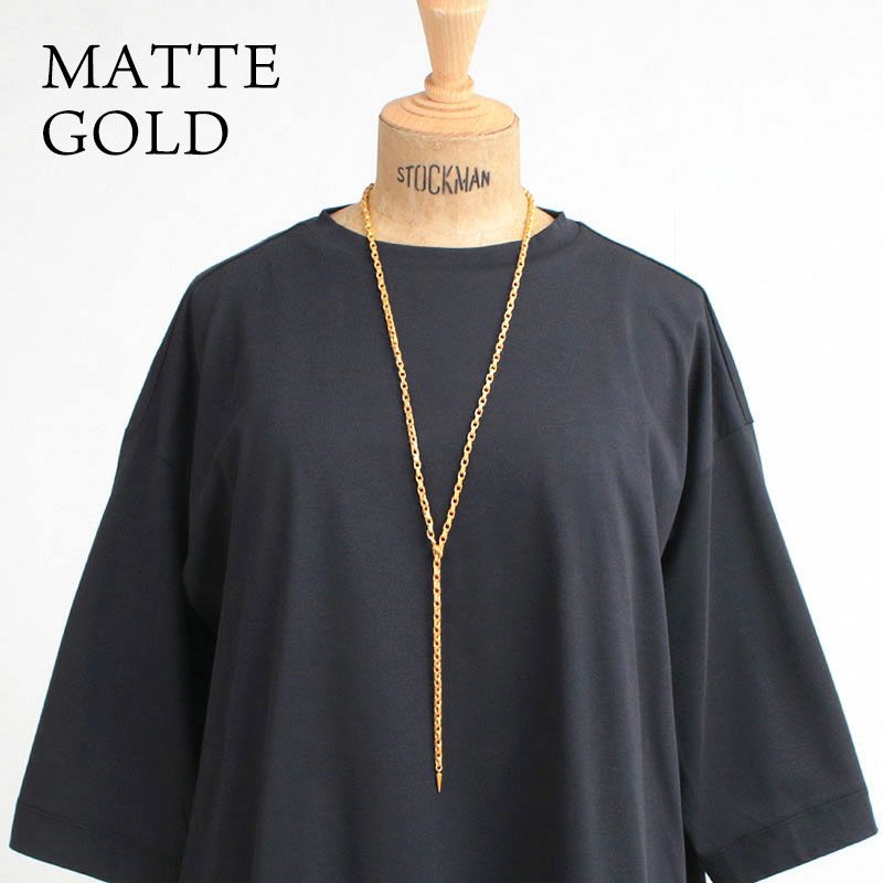 M.U.L. Mチェーンネックレス　ラリエット　ゴールド M.U.L. エムユーエル Mチェーンラリエットネックレス MULA-098