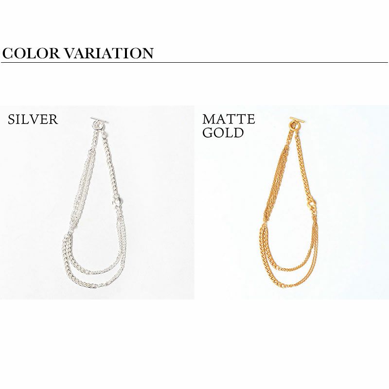 M.U.L. エムユーエル MIXチェーンマンテルネックレス 45cm MULA-062