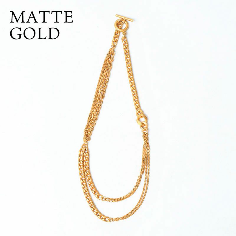 M.U.L. エムユーエル MIXチェーンマンテルネックレス 45cm MULA-062