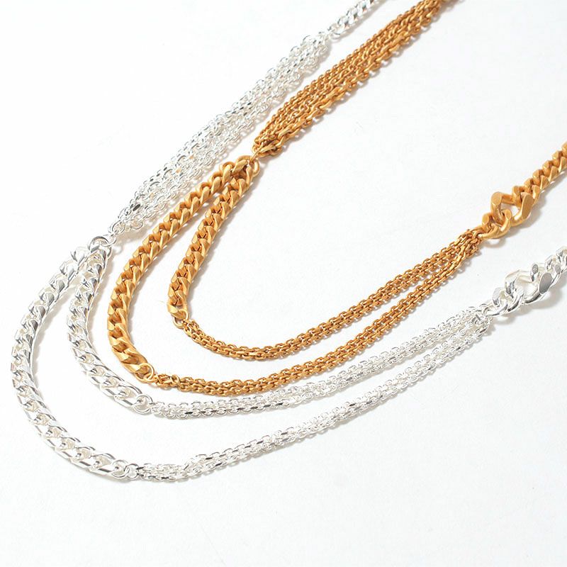 M.U.L. エムユーエル MIXチェーンマンテルネックレス 45cm MULA-062