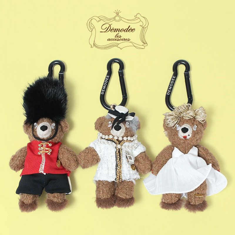 オンライン限定】DEMODEE バッグチャーム 偉人に扮したBEARチャーム